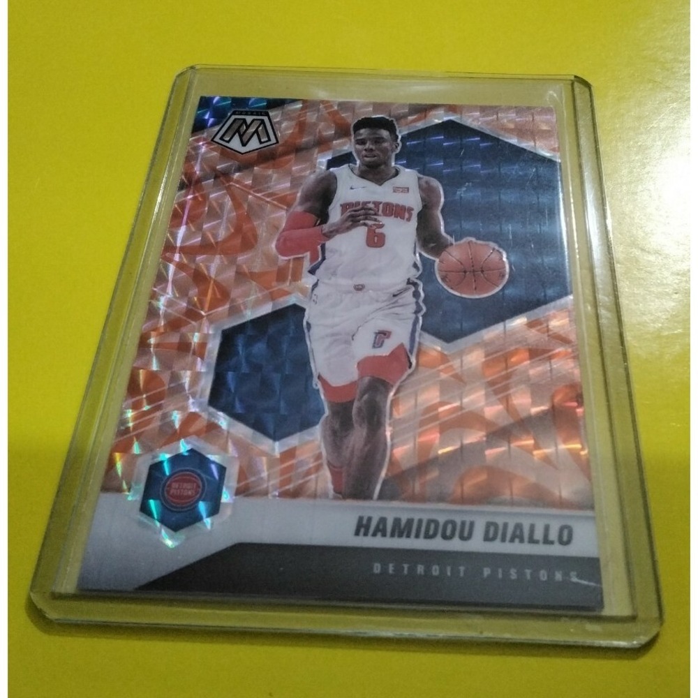 2020-21 Panini Mosaic Hamidou Diallo Detroit Pistons #145 Orange Reactive Prizm